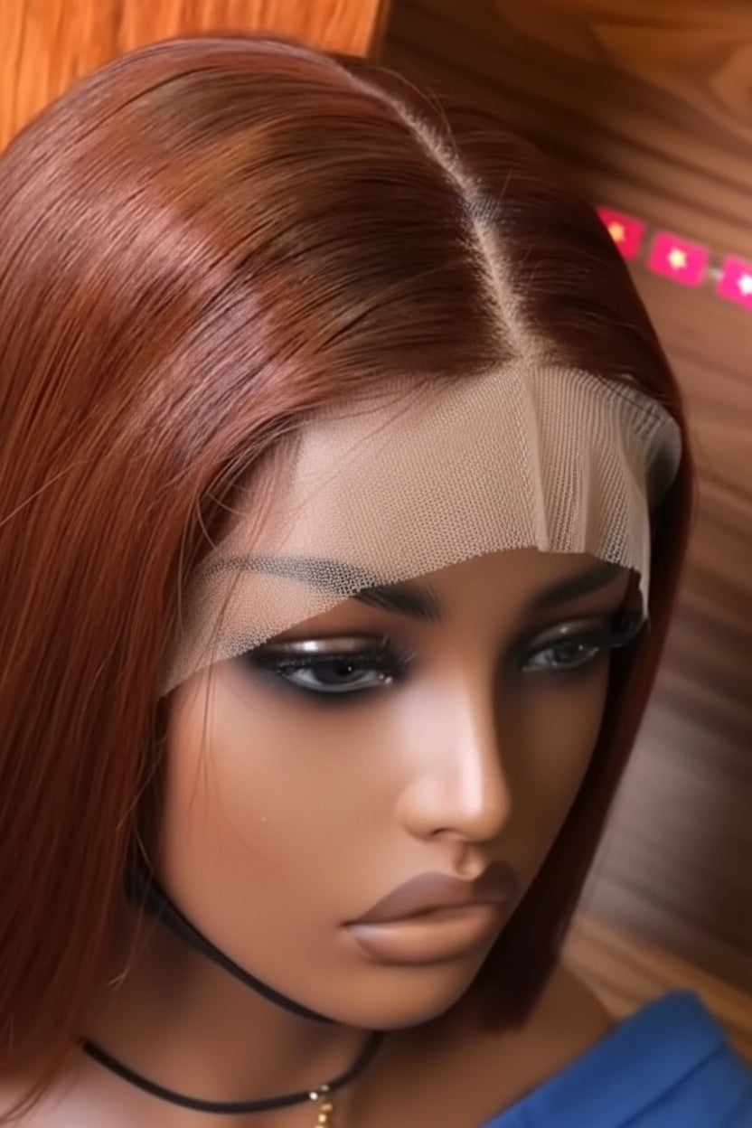 6 Inch HD Lace Bob Wig – Raw Human Hair Straight Bob Wig