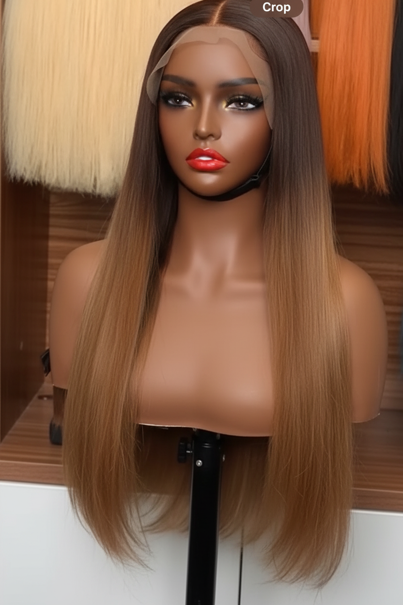 26 Inch Honey Blonde Ombre HD Lace Closure Wig – Raw Human Hair Wig
