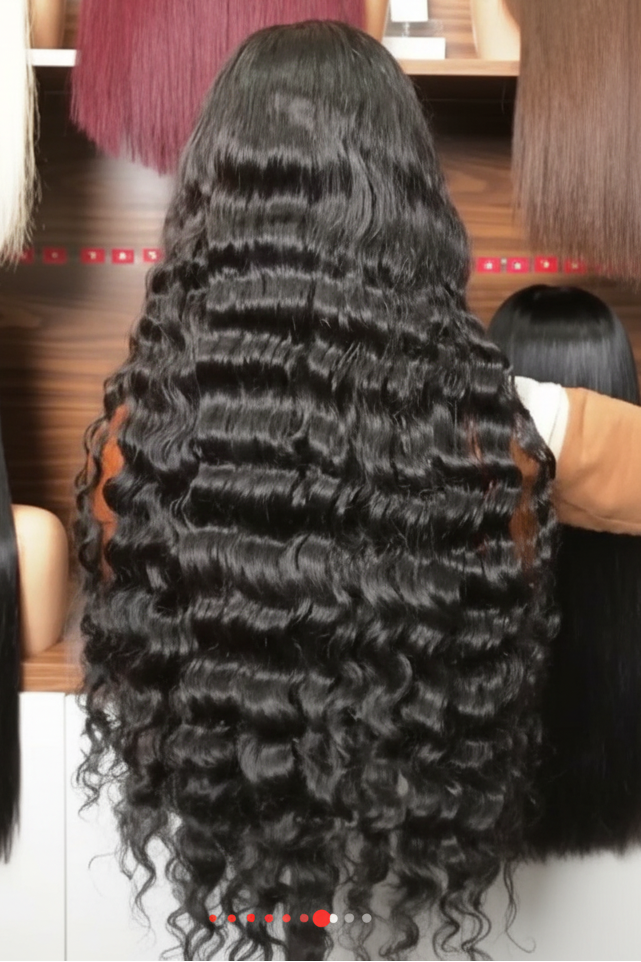 30 Inch Deep Wave HD Lace Closure Wig – Glueless Raw Human Hair Wig