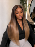 26 Inch Honey Blonde Ombre HD Lace Closure Wig – Raw Human Hair Wig