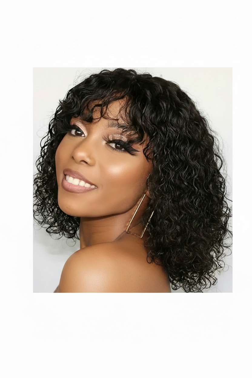 Deep Wave Bob Wig – Glueless HD Lace Front Human Hair Wig